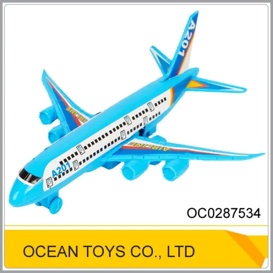 Top quality kids blue pull back mini plastic toy airplane OC0287534