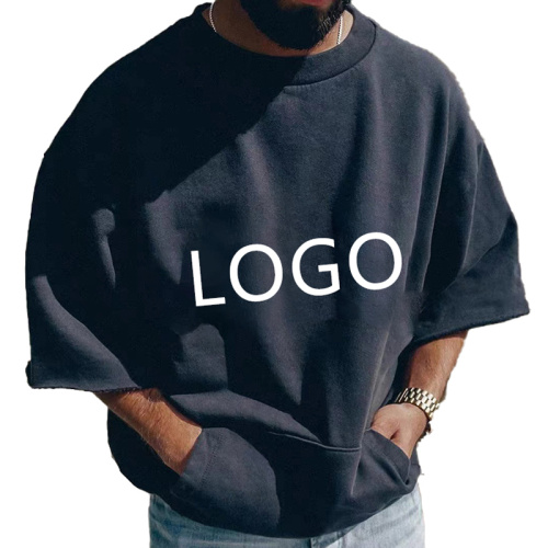 custom logo cotton plain T-shirt oversized