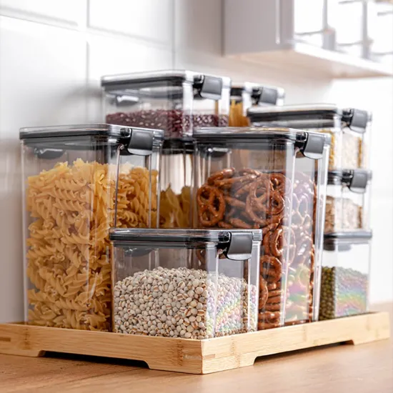 Kitchen Storage Jars Food Storage Container Plastic Kitchen Refrigerator Noodle Jar Multigrain Storage Tank Clear Sealed Cans