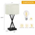 Modern 3 Way Dimmable X Shaped Bedside Lamps