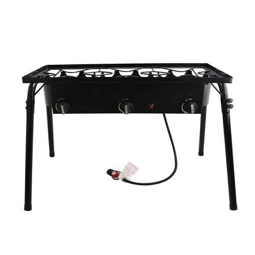 Auto ignition three burner stove