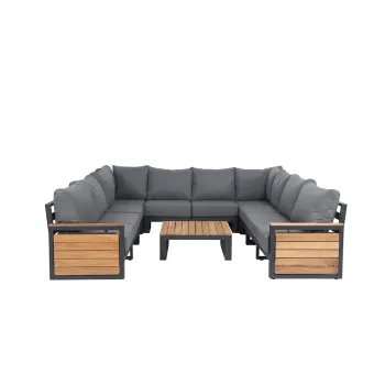 Aluminum Garden Sets Patio Furniture Set 9pcs Sofa Set With Table LM22-AS66