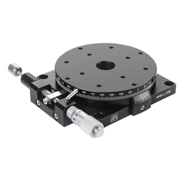 Etapă rotativă manuală optică din aliaj de aluminiu de precizie de 90 mm