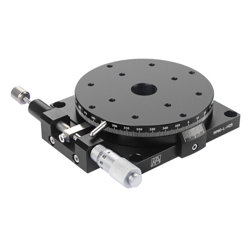 Περιστροφική βαθμίδα χειροκίνητου οπτικού κράματος αλουμινίου ακριβείας 90 mm