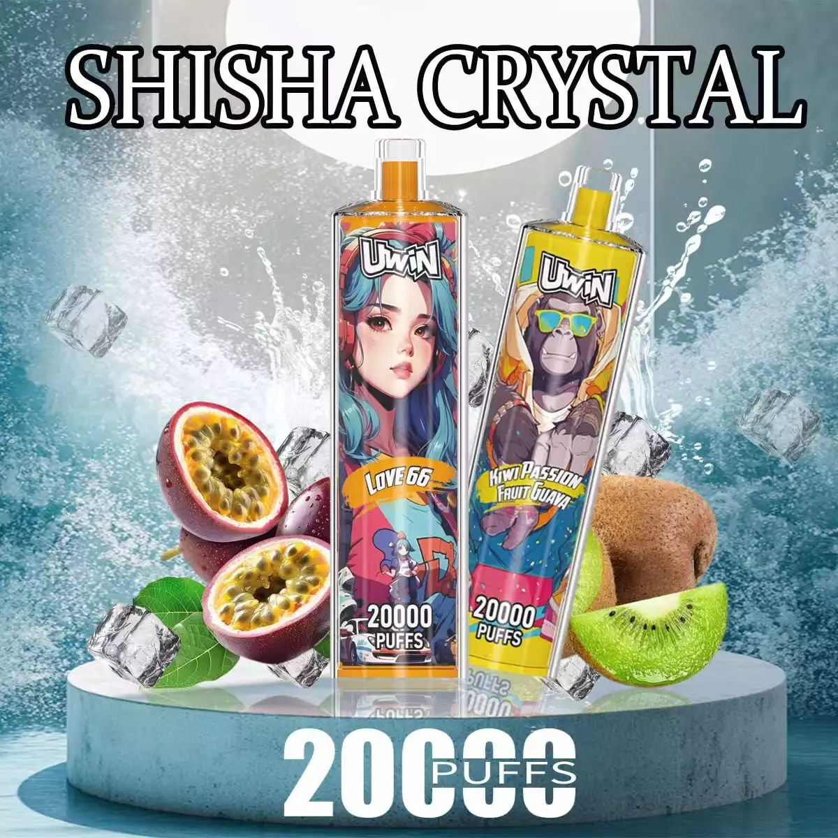 uwin shisha hookah crystal 20000 uwin shisha hookah crystal 20000