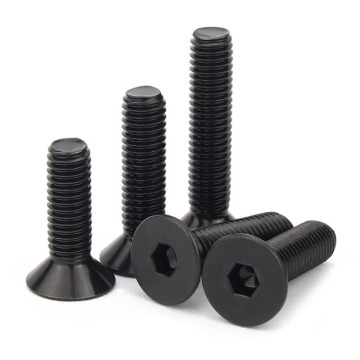 Spot Grade 12.9 Black Nickel Plated Alloy Steel Hex Socket Flat Head Screw Bolt: DIN 7991