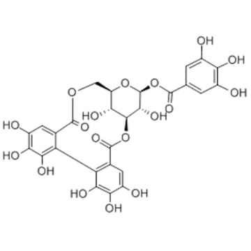 bD-Glucopyranose, siklik3,6 - [(1R) -4,4 &#39;, 5,5&#39;, 6,6&#39;-heksahidroksi [1,1&#39;-bifenil] -2,2&#39;-dikarboksilat] 1- (3, 4,5-trihidroksibenzoat) CAS 23094-69-1