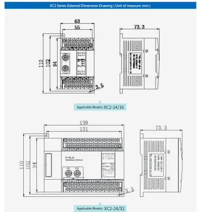 XINJE XC2-14T-E Industrial Automation Control System PLC