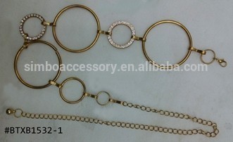 2015 hot new large metal hoop belt with rhinestones, diamond belt,cheap chain belt,women waist belt,lady belt,garment accessory
