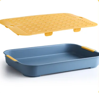 Modern Fruit Plate Double Deck Drain Tray