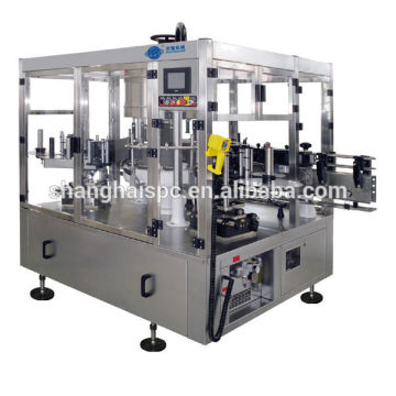 Rotary self-adhesive labeling machine for bottle Neck /body/back label