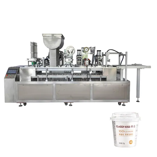 Automated Liquid Soybean Beverage and Tea Cup Filling, Sealing, and Packing Machine