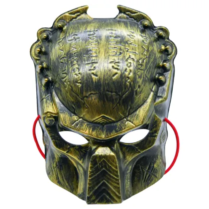 Predator Silver Mask with Red Ribbon