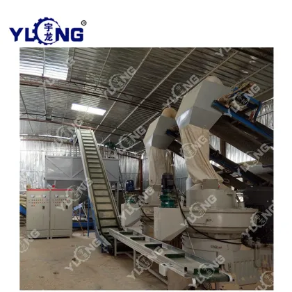 Rubber Wood Sawdust Pressing Pellet Making Machinery Line