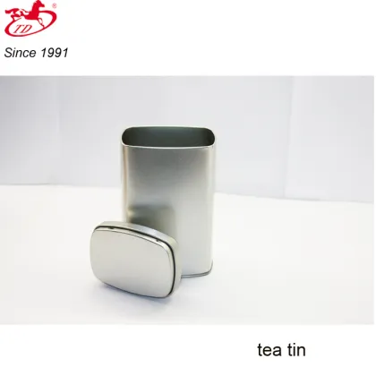 Wholesale blank rectangular tea/foods tin box, safe tin can