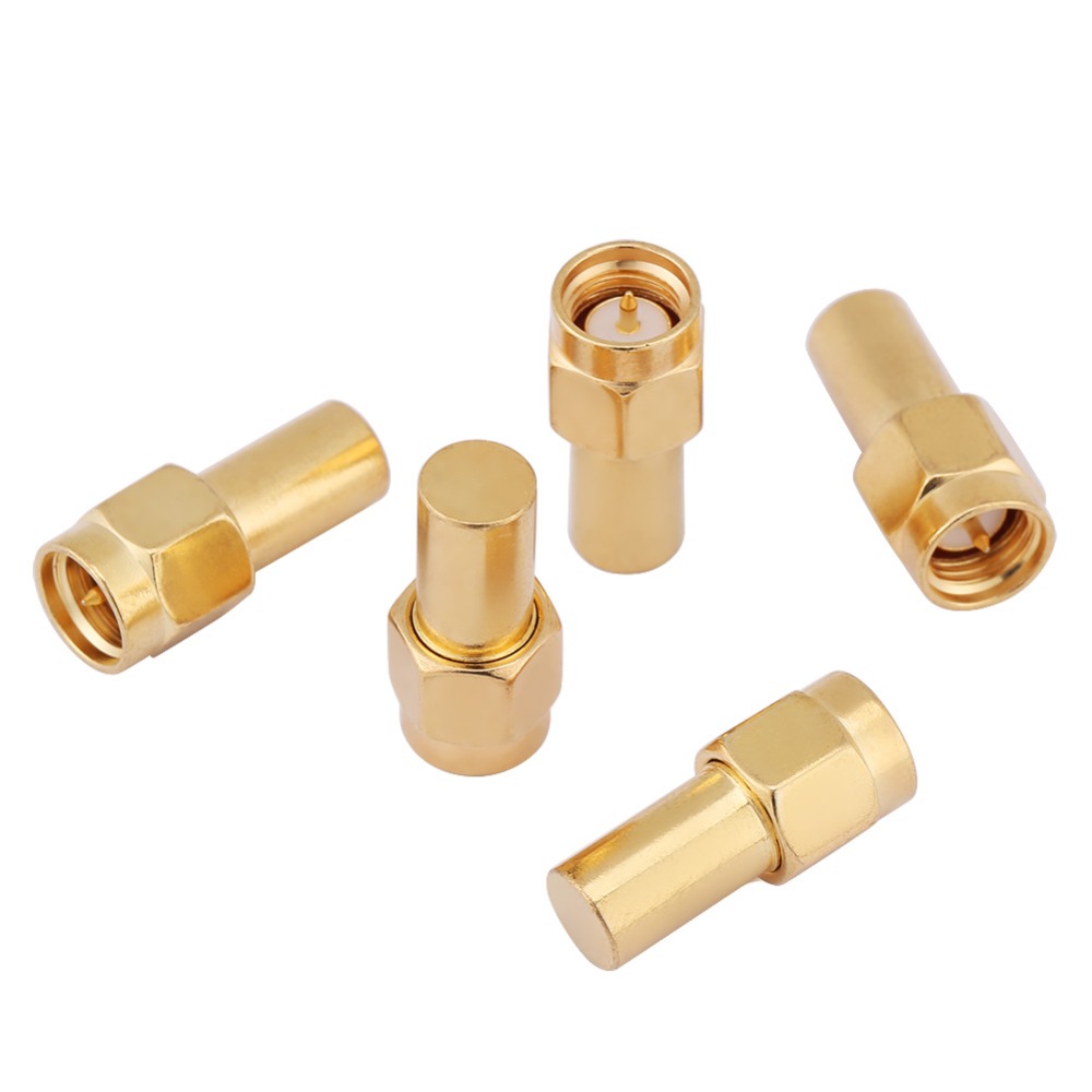 5pcs/Lot Coaxial Terminator SMA Male Connector RF Coaxial Matched Termination Load 50 Ohm 2W Brass Electrical Wire Terminal