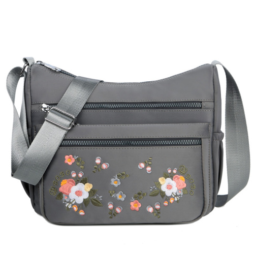 Small Nylon Shoulder Bag Embroidery Women Bag