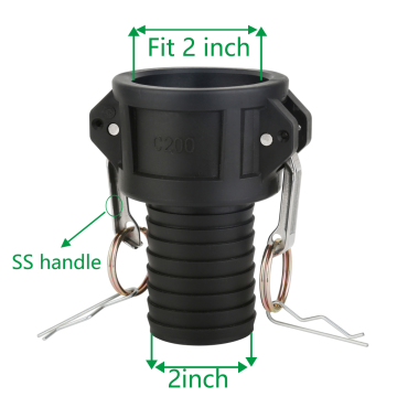 Acoplamiento de tanque IBC Accesorios de camlock de plástico Tipo C