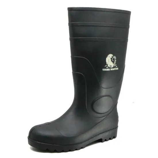 CE steel toe PVC safety rain boots