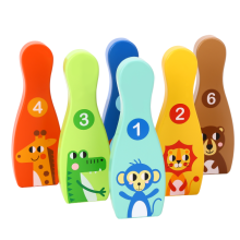 Wooden Jungle Bowling Game for Family Fun