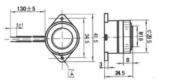 29x10mm Piezeelectric Buzzer 12V Constant Tone