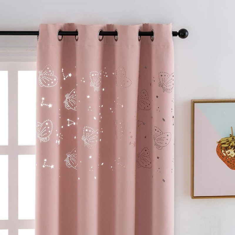 Cutout Curtain Butterfly Pink
