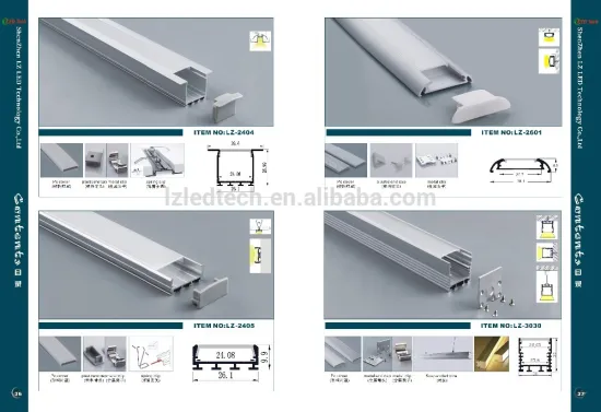 aluminium led lighting profile for 8-12mm width flexible strips