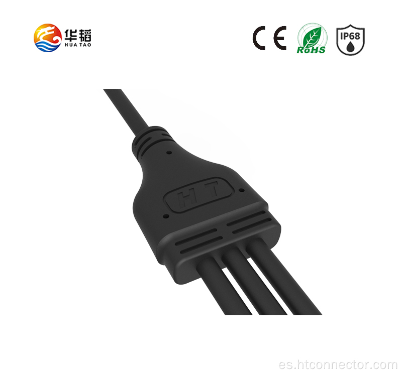 Conector impermeable de dispositivo de alambre de tres puntos de remolque