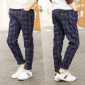 England Style Kids Boys Plaid Pants Casual Toddler Pants Big Boys Trousers 2019 Autumn Spring New Gray Blue Teen Pants 4-16 Year