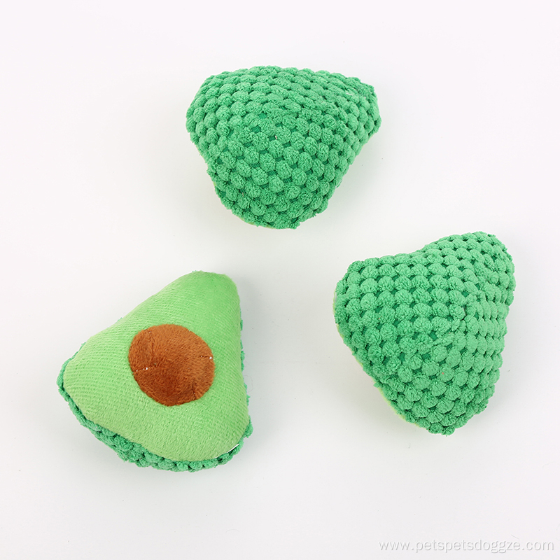 Stuffed avocado catnip plush for cat playing toy