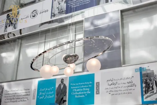 Contemporary circular glass chandelier and light for entryway