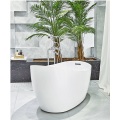 Vasca da bagno a getto indipendente semplice bagno bianco canotta glossy ovale acrilica