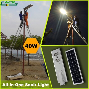 Easy install price 40w all in one solar street light smart integrated led solar street light with ce RoHS