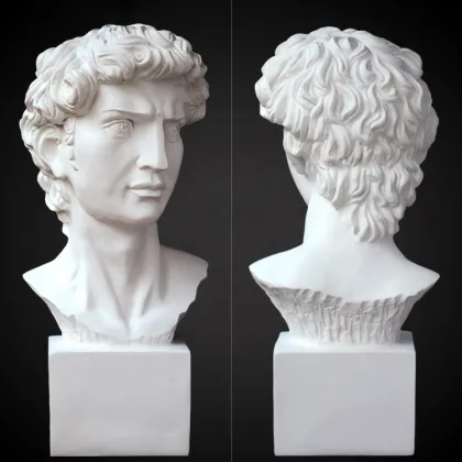 Famous figure statue fiberglass David bust