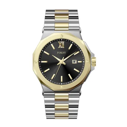 New Foksy Stainless steel Couple Watch 2018