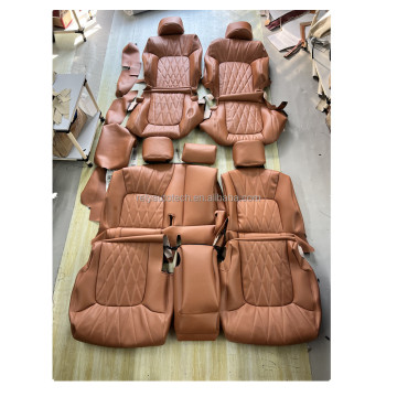 Luxury Car Seat Cover Genuine Leather for Toyota Land Cruiser LC200 LC300