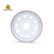 trailer wheel 5-114.3 8spoke steel rims white