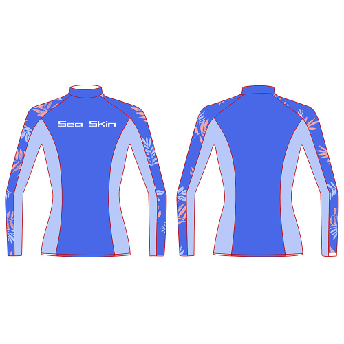 Seaskin Polyester Long Sleeve Rash Guard Womens