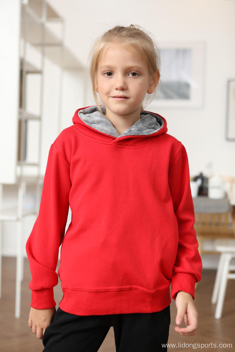 high quality 100%cotton kid plain sweat shirt hoodies