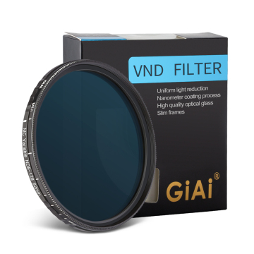 GiAi ND8-128 Nano Coating Variable ND Filter for 52mm to 82mm Lenses