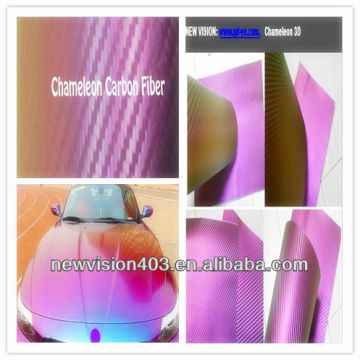 1.52m Width Chameleon 3D Carbon Car Wrapping Foil with Aire Free Bubbles
