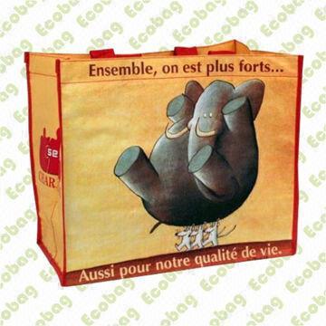 Promotional Reusable Eco Gift Bag, Made of PET Woven Fabric