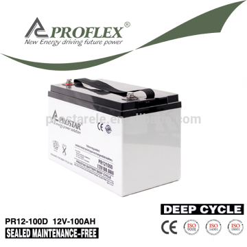 PROFLEX Maintenance Free 12V 100Ah for Inverter Charger AGM Deep Cycle Battery