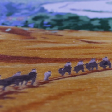 Hand-embroidered desert landscape embroidery gifts