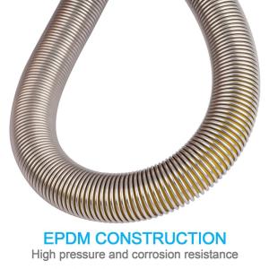 304ステンレス鋼編組ホース、柔軟なニッケルメッキ真ちゅう製シャワーホースコネクタ