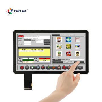 อุตสาหกรรมทนทานแบบมัลติทัชกันแบบมัลติทัชหน้าจอสัมผัสแบบ capacitive LVDS/USB/IIC/RS232