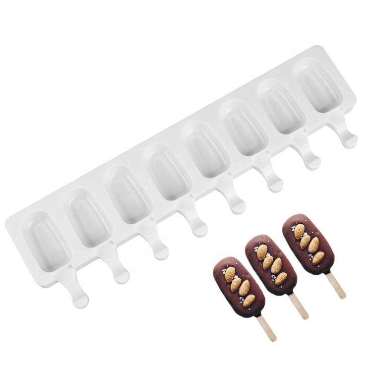 Mini 8 Cavities Silicone Ice Cream Pop Mold