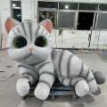 3D-печатная скульптура мультяшного кота в натуральную величину