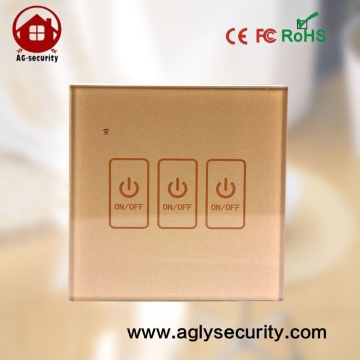 3 gang touch screen smart home intelligent switches