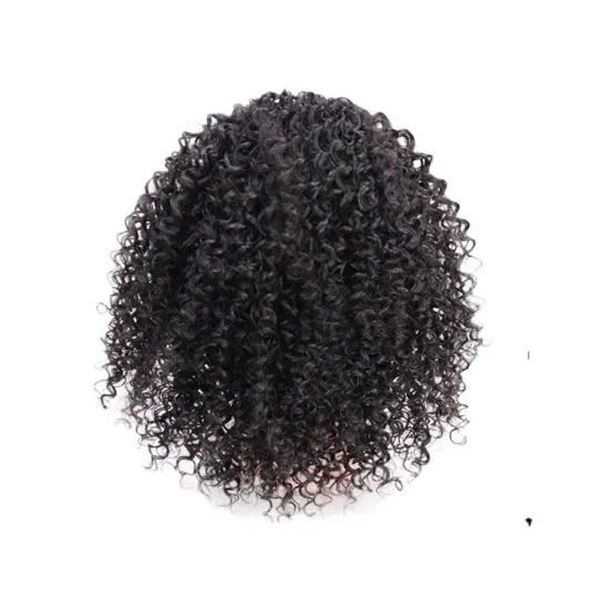 Vigorous Messy Curly Hairpieces Afro Kinky Curly Hair Extension for Women Synthetic Short Drawstring Ponytail Hairpiece
